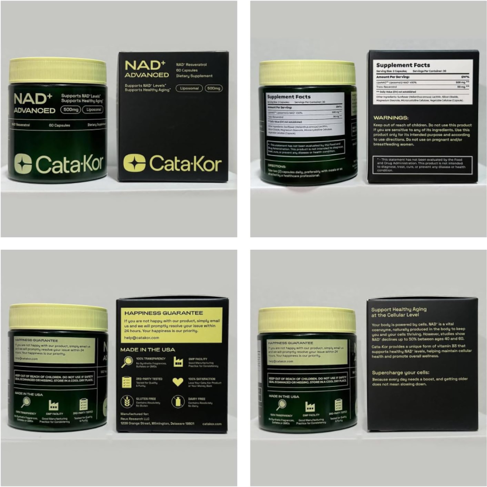 Cata-Kor NAD+ Advanced Resveratrol 500mg