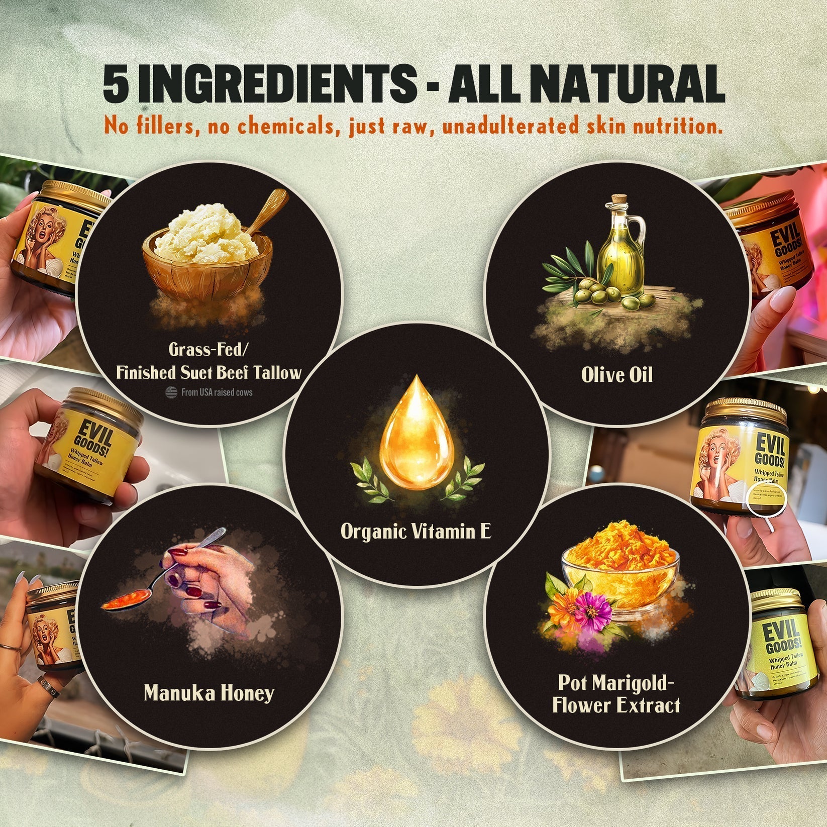 Whipped Beef Tallow with Honey Balm