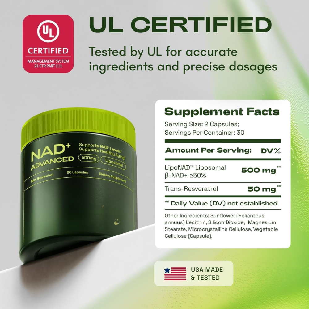 NAD+ Supplement for Skin Aging Support