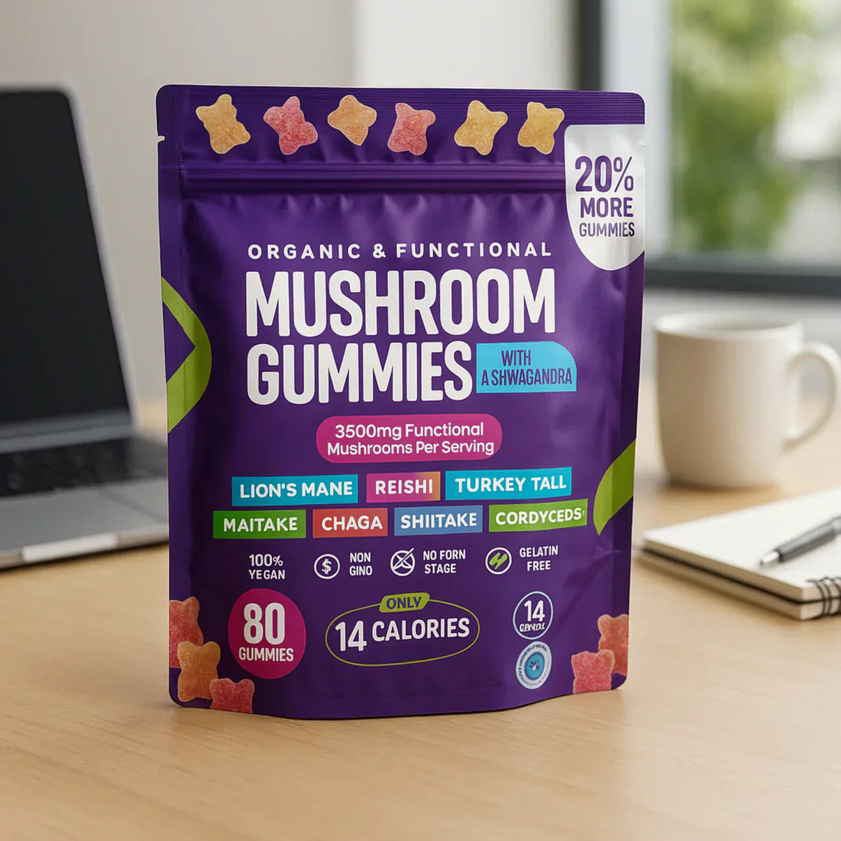 Mushroom Gummies with Ashwagandha