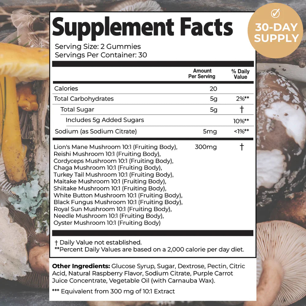 Super Mushroom Daily Gummies